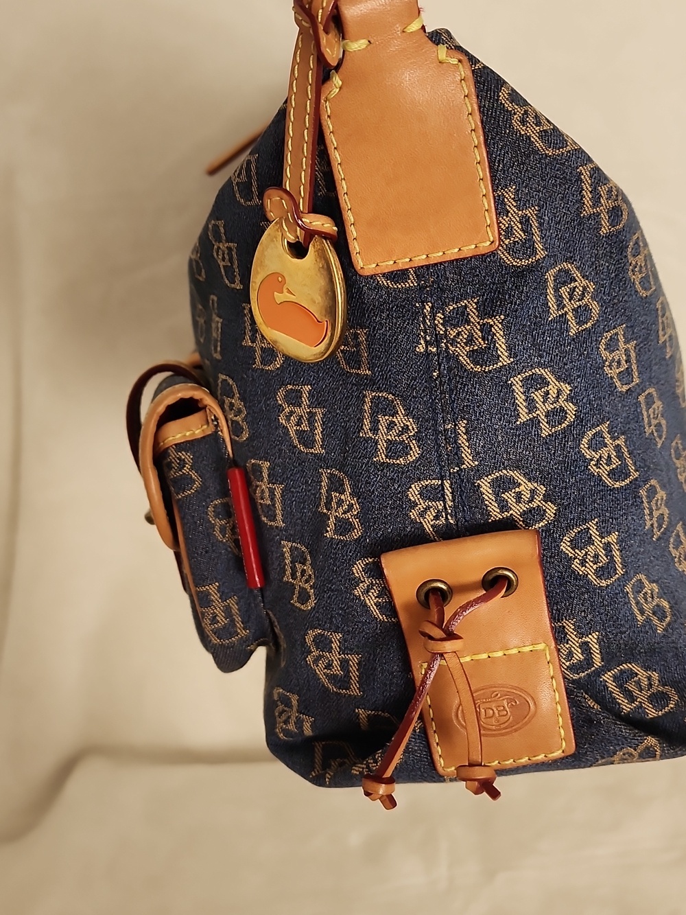 Dooney & Bourke Denim Monogram Hobo - Picture 4 of 11